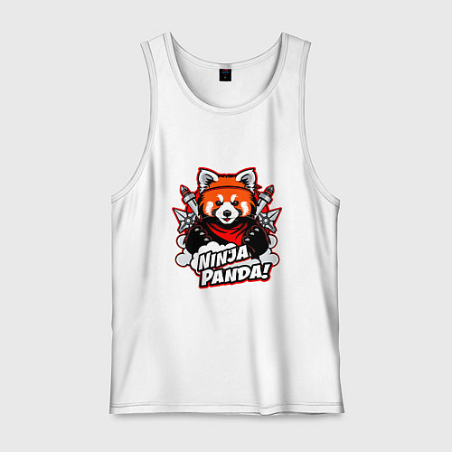 Мужская майка Ниндзя-панда в бою / Белый – фото 1