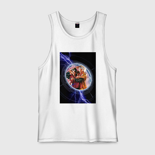 Мужская майка Марти и Док / Белый – фото 1