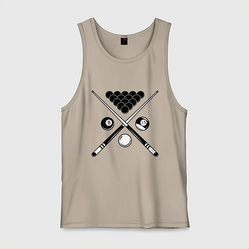 Мужская майка Бильярд (пул) / Миндальный – фото 1