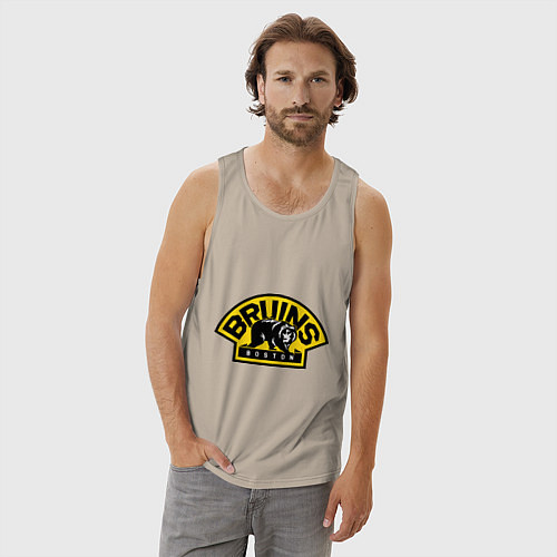 Мужская майка HC Boston Bruins Label / Миндальный – фото 3