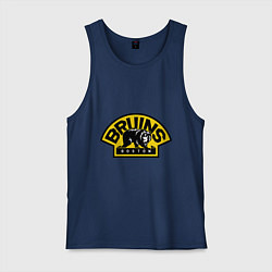 Майка мужская хлопок HC Boston Bruins Label, цвет: тёмно-синий