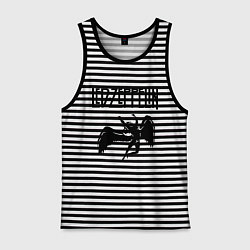 Майка мужская хлопок Led Zeppelin, цвет: черная тельняшка