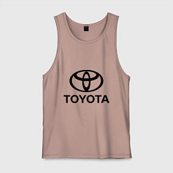 Майка мужская хлопок Toyota Logo, цвет: пыльно-розовый