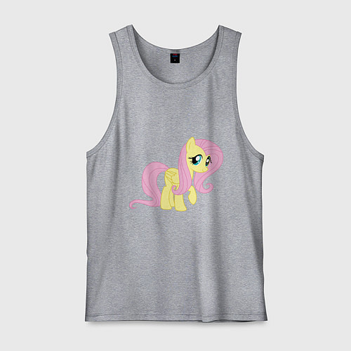 Мужская майка Пони пегас Флаттершай / Меланж – фото 1