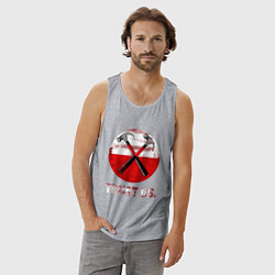 Майка мужская хлопок Pink Floyd: Trust us, цвет: меланж — фото 2