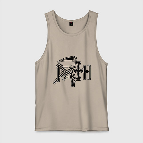 Мужская майка Death (смерть) / Миндальный – фото 1