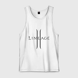 Майка мужская хлопок Lineage logo, цвет: белый