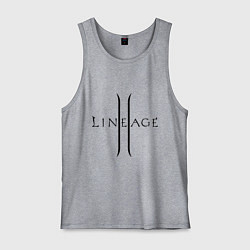 Майка мужская хлопок Lineage logo, цвет: меланж