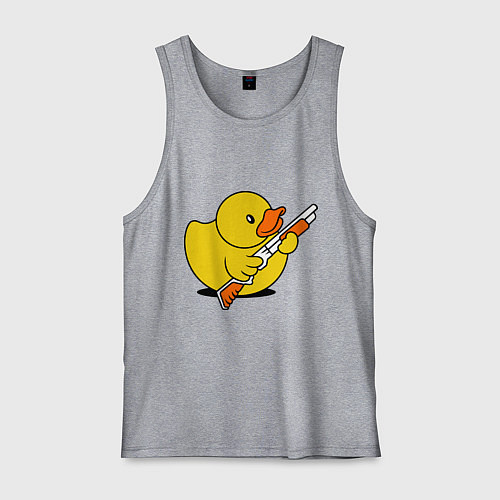Мужская майка Утенок с ружъем / Меланж – фото 1