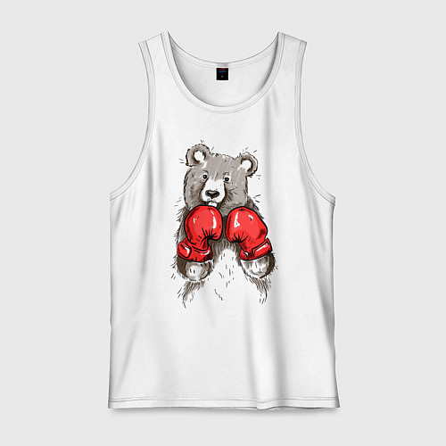 Мужская майка Bear Boxing / Белый – фото 1