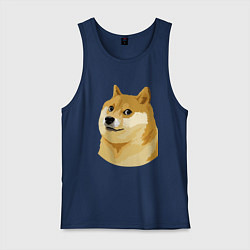 Майка мужская хлопок Doge, цвет: тёмно-синий