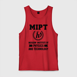 Майка мужская хлопок MIPT Institute, цвет: красный