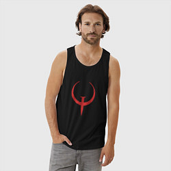 Майка мужская хлопок Quake, цвет: черный — фото 2