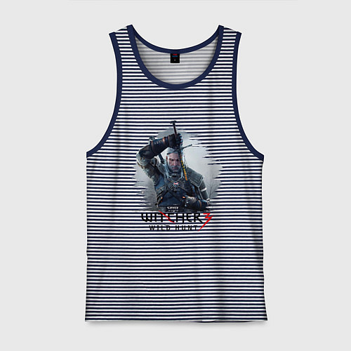 Мужская майка The Witcher 3 / Синяя тельняшка – фото 1