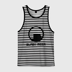 Майка мужская хлопок Black Mesa: Logo, цвет: черная тельняшка