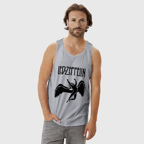 Мужская майка Led Zeppelin Swan / Меланж – фото 3