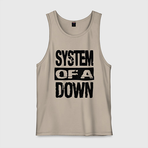 Мужская майка System Of A Down / Миндальный – фото 1