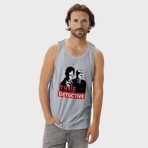 Мужская майка True Detective / Меланж – фото 3