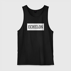 Майка мужская хлопок 30 STM: Echelon, цвет: черный