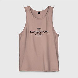 Майка мужская хлопок Sensation: The Legacy, цвет: пыльно-розовый