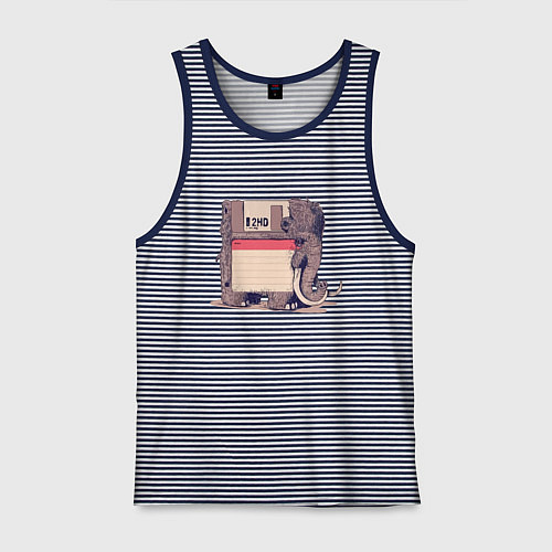 Мужская майка Вымершие виды / Синяя тельняшка – фото 1