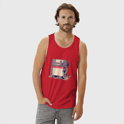 Майка мужская хлопок Вымершие виды, цвет: красный — фото 2