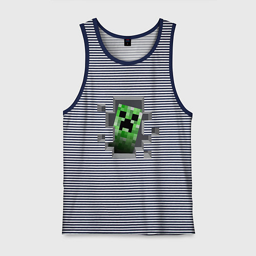 Мужская майка Creeper Inside / Синяя тельняшка – фото 1