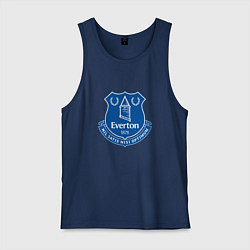 Майка мужская хлопок Эвертон logo - nil satis nisi optimum, цвет: тёмно-синий