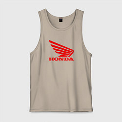 Майка мужская хлопок Honda Red, цвет: миндальный
