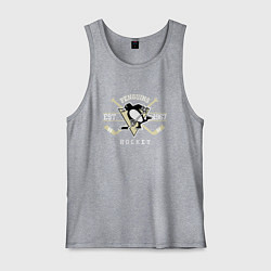 Майка мужская хлопок Pittsburgh Penguins: Est.1967, цвет: меланж