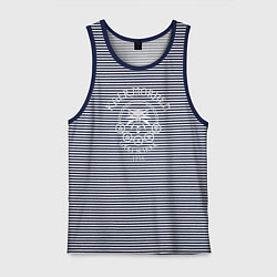 Майка мужская хлопок KAER MORHEN WOLF SCHOOL, цвет: синяя тельняшка