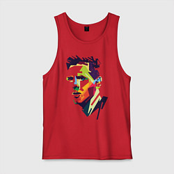 Майка мужская хлопок Lionel Messi: fun-art, цвет: красный