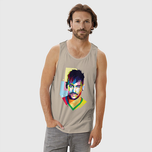 Мужская майка Neymar: fun-art / Миндальный – фото 3