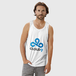 Майка мужская хлопок Cloud9, цвет: белый — фото 2