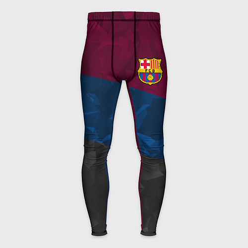 Мужские тайтсы FC Barcelona: Dark polygons / 3D-принт – фото 1