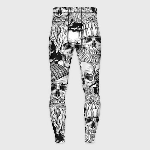 Мужские тайтсы Hipster skulls / 3D-принт – фото 1