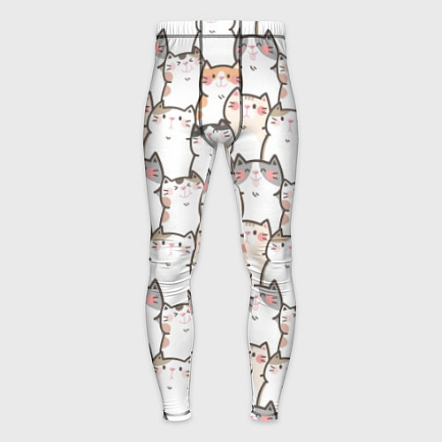 Мужские тайтсы Кошки котики коты / 3D-принт – фото 1