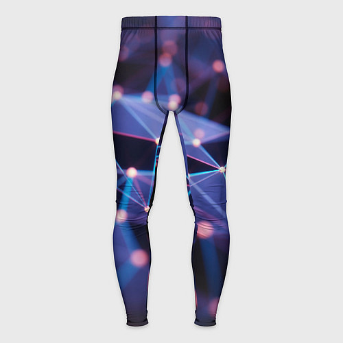 Мужские тайтсы Абстрактные линии и свечение / 3D-принт – фото 1