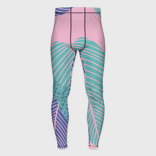 Мужские тайтсы Арт листья / 3D-принт – фото 1