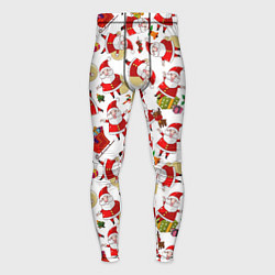Тайтсы мужские Дед Мороз, цвет: 3D-принт