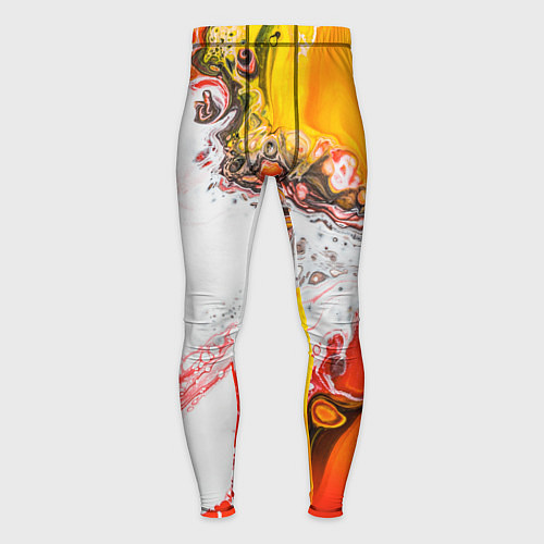 Мужские тайтсы Рисунок желтой краской / 3D-принт – фото 1