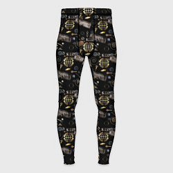 Тайтсы мужские Стимпанк Черный фон, цвет: 3D-принт