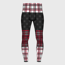 Тайтсы мужские Комбинированный красно-серый, цвет: 3D-принт