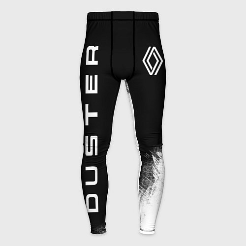 Мужские тайтсы Renault Duster черно белый / 3D-принт – фото 1