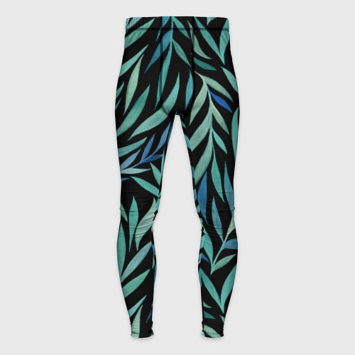 Мужские тайтсы Растительный орнамент / 3D-принт – фото 1