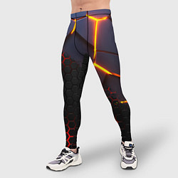 Тайтсы мужские 3D РАЗЛОМ И СТАЛЬНАЯ БРОНЯ ПОПУЛЯРНЫЕ ТЕКСТУРЫ, цвет: 3D-принт — фото 2