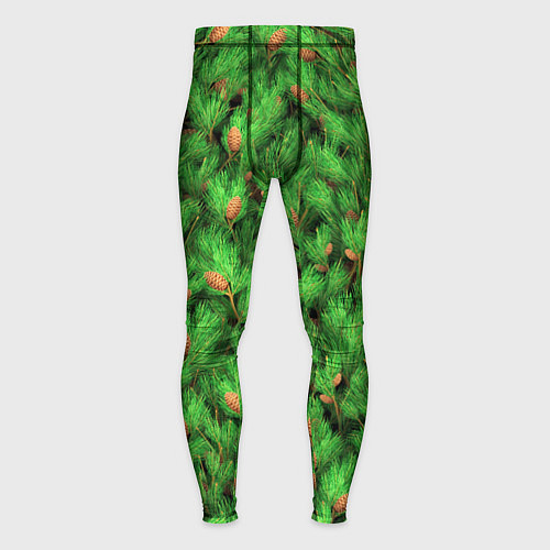 Мужские тайтсы Ёлки-иголки / 3D-принт – фото 1