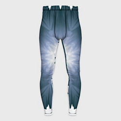 Мужские тайтсы Снежинка Абстракция Синий