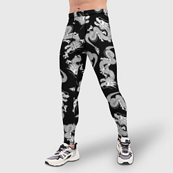 Тайтсы мужские Драконыdragon, цвет: 3D-принт — фото 2