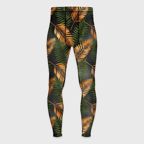 Мужские тайтсы Африканские листья / 3D-принт – фото 1